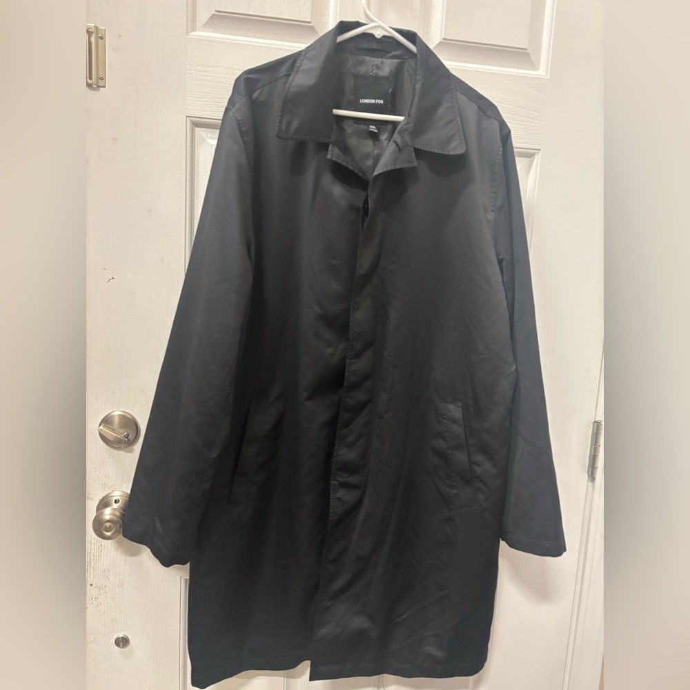 London Fog Men's Black Trench Coat